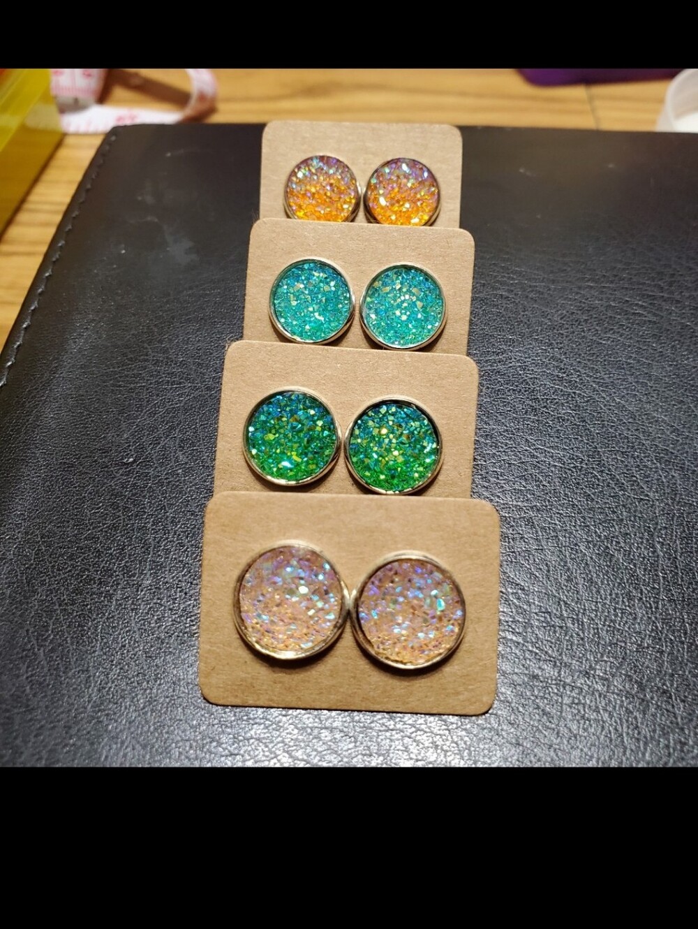 Women's Druzy Earrings - Picture 4 of 14